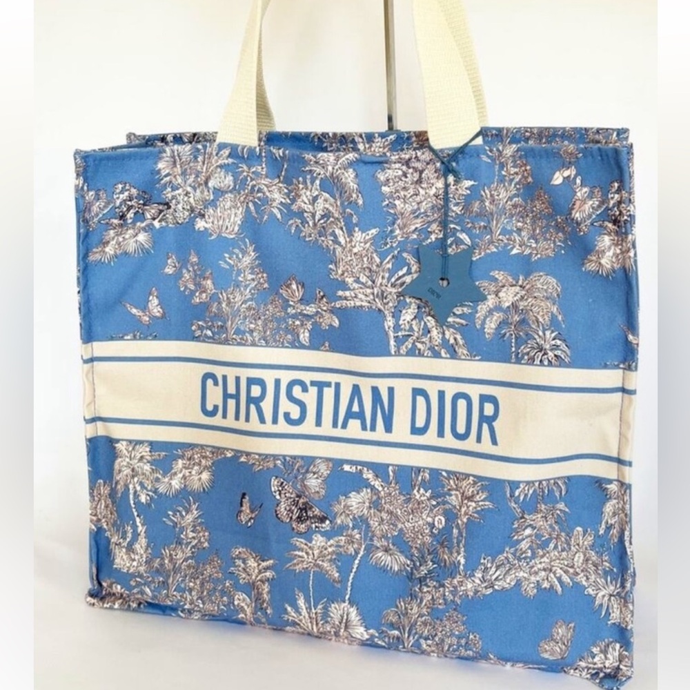 Dioriviera Blue Toile Canvas Tote Bag